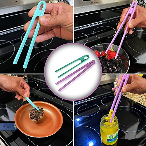 Silicone Toaster Tongs Set of 2 - Heat Resistant & Non-Stick