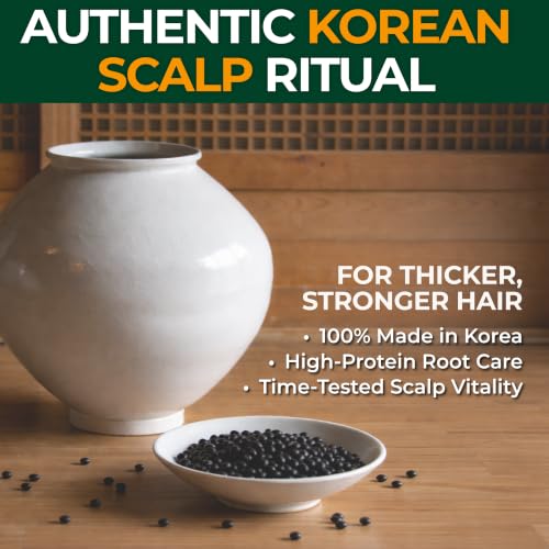 K-Beauty Activated Charcoal Shampoo Bar for Thinning Hair - Vegan, Sulfate-Free, Made in Korea
