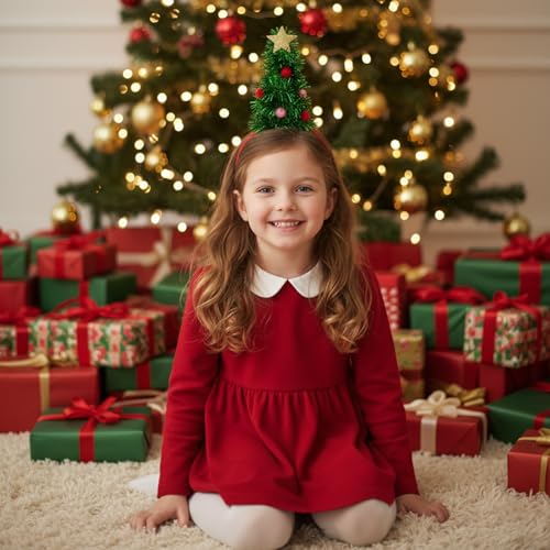 Christmas Headband Set - Santa Hat and Reindeer Hair Accessories for Women