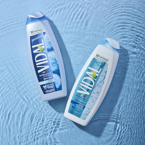 Vidal Sensitive Liquid Talc Gel for Adults - Made in Italy, 500ml