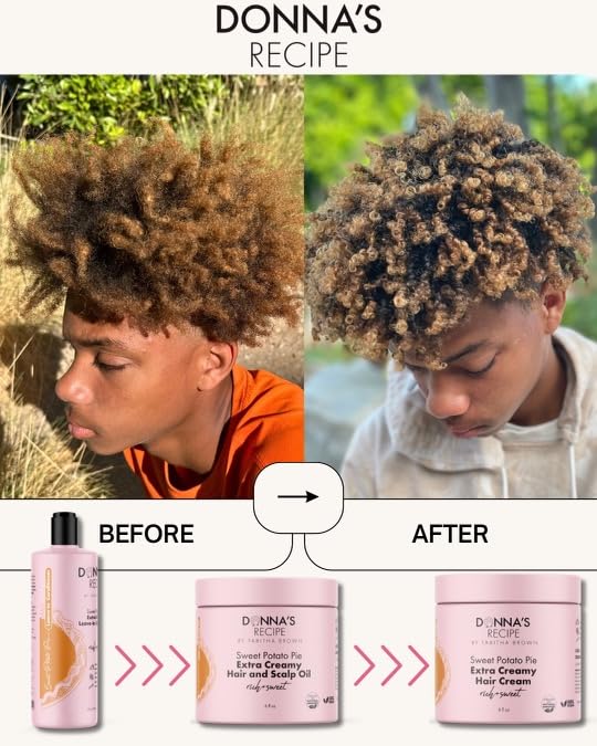 Donna's Recipe Curl Cream for Natural Hair - Moisturizing & Defining, 6 oz