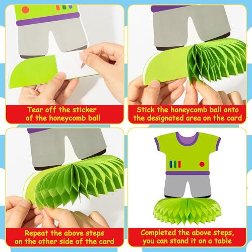Boy Story Honeycomb Centerpieces - 12PCS Birthday Party Decor