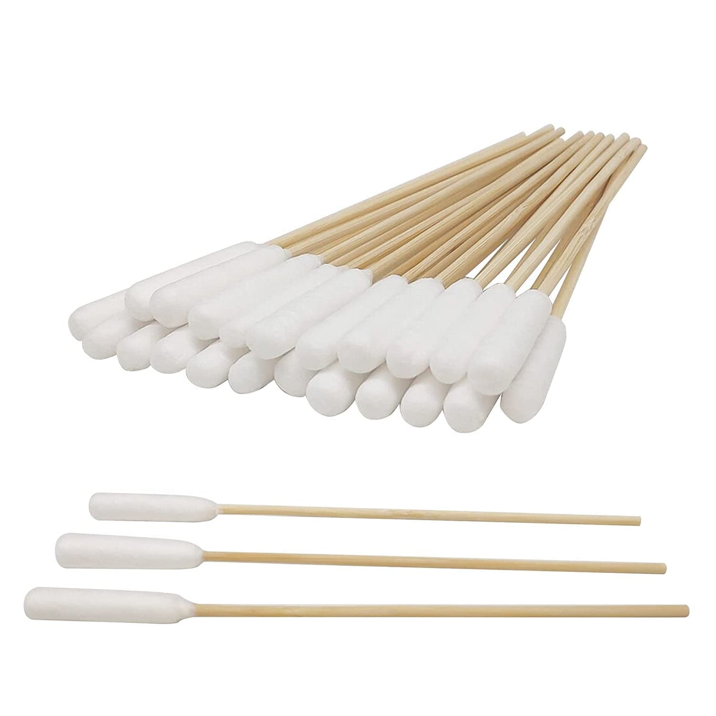 6 Inch Long Cotton Swabs of Medium&Large Pets Ears Cleaning,Makeup 100pcs