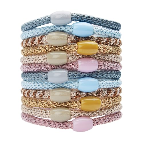 L. Erickson Ballerina Ponytail Holders - 12 Pack Hair Ties