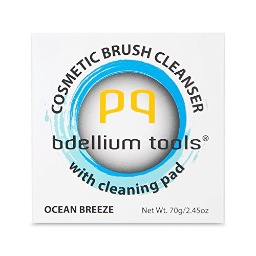 Bdellium Tools Solid Cosmetic Brush Cleanser with Silicone Cleaning Pad