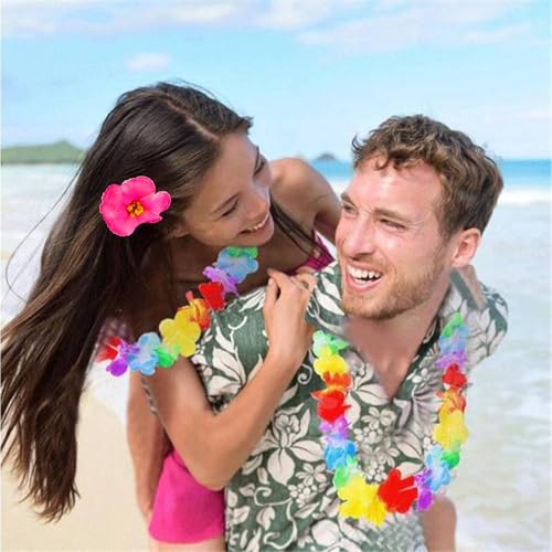 Hibiscus Flower Hair Clips - Tropical Floral Accessories for Women