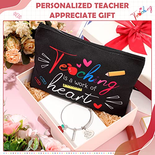 MTLEE Teacher Gift Set - 4 Cosmetic Bags & 4 Bracelets: A Work of Heart