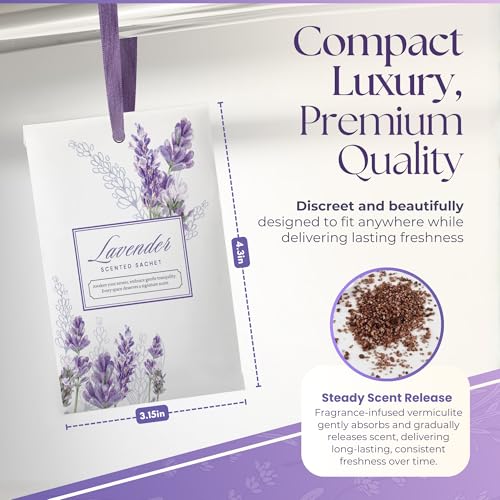 Lavender Scented Sachets - 15 Pack Drawer Fresheners