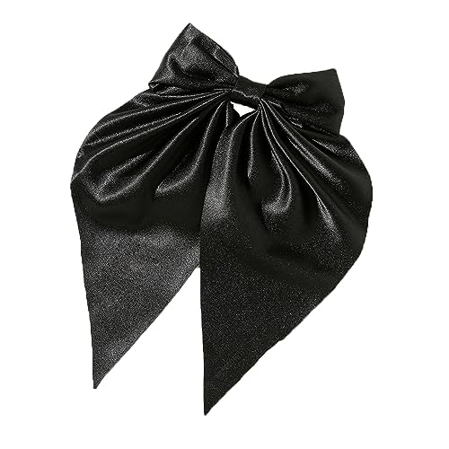 Big Satin Bow Hair Clips for Women & Girls, French Style Knot Barrettes