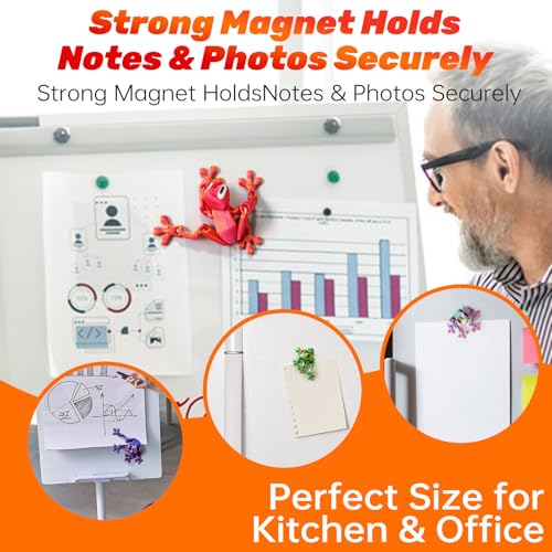 4PCS 3D Frog Fridge Magnets - Realistic Movable Joint Decor