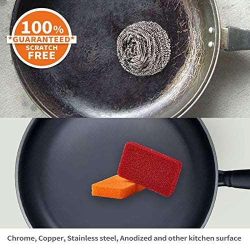 Liflicon Heavy Duty Silicone Scrubber Sponges - 4 Pack