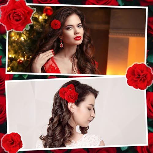 21-Piece Flower Hair Clips Set - Boho Rose Hair Barrettes for Women