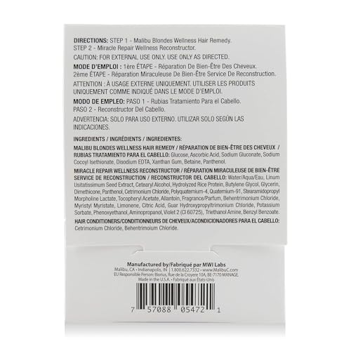 Malibu C Mini Rehab Blondes Hair Remedy - 2 Pack Vitamin Complex Treatment