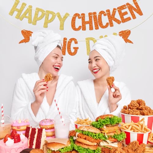Chicken Wing Day Banner for BBQs & Parties - Pre-Strung Decor