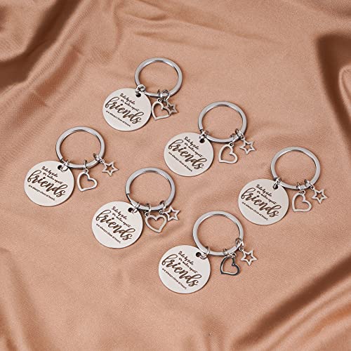 Friend Appreciation Gift Set - 6 Cosmetic Bags & 6 Keychains, Travel Organization for Women