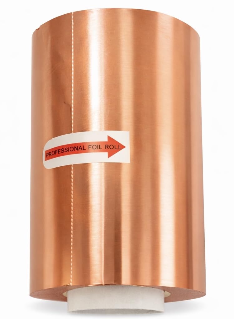 Foilmall Hairdressing Aluminum Foil Roll 12 cm x 250 m 15 mic Metallic Colours Random (4.7 in x 820 ft) Pack of 1 (250m (820ft) Pack of 1)