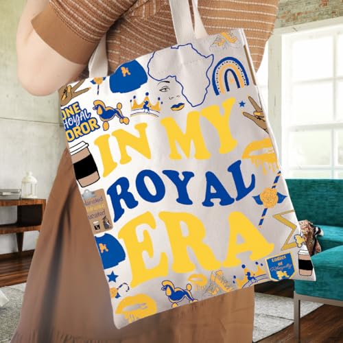 WCGXKO Gold & Royal Blue Canvas Tote Bag - Sorority Gift