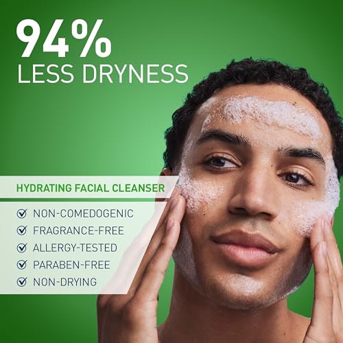 CeraVe Hydrating Facial Cleanser, Moisturizing Face Wash For Dry Skin, Hyaluronic Acid + Ceramides + Glycerin, Hydrating Cleanser For Normal To Dry Skin, National Eczema Association Certified, 16 Oz