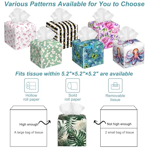Waterproof Leather Tissue Box Cover - Decorative Square Holder