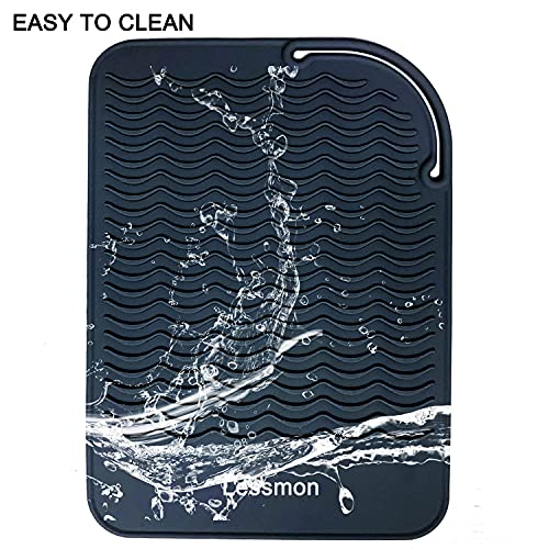 Lessmon Heat Resistant Silicone Mat for Hair Styling Tools - 11x7.5 in