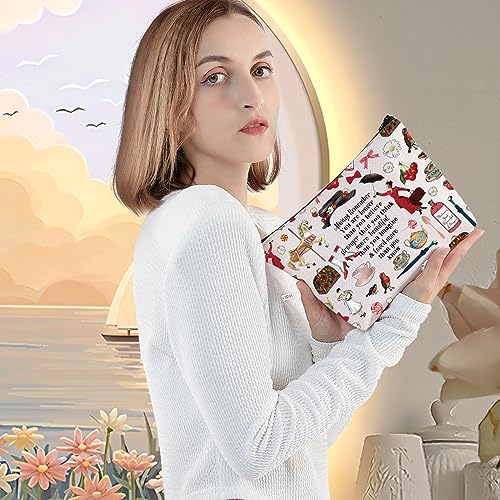 LEVLO Inspirational Quote Cotton Canvas Makeup Bag - Mary Movie Fan Gift