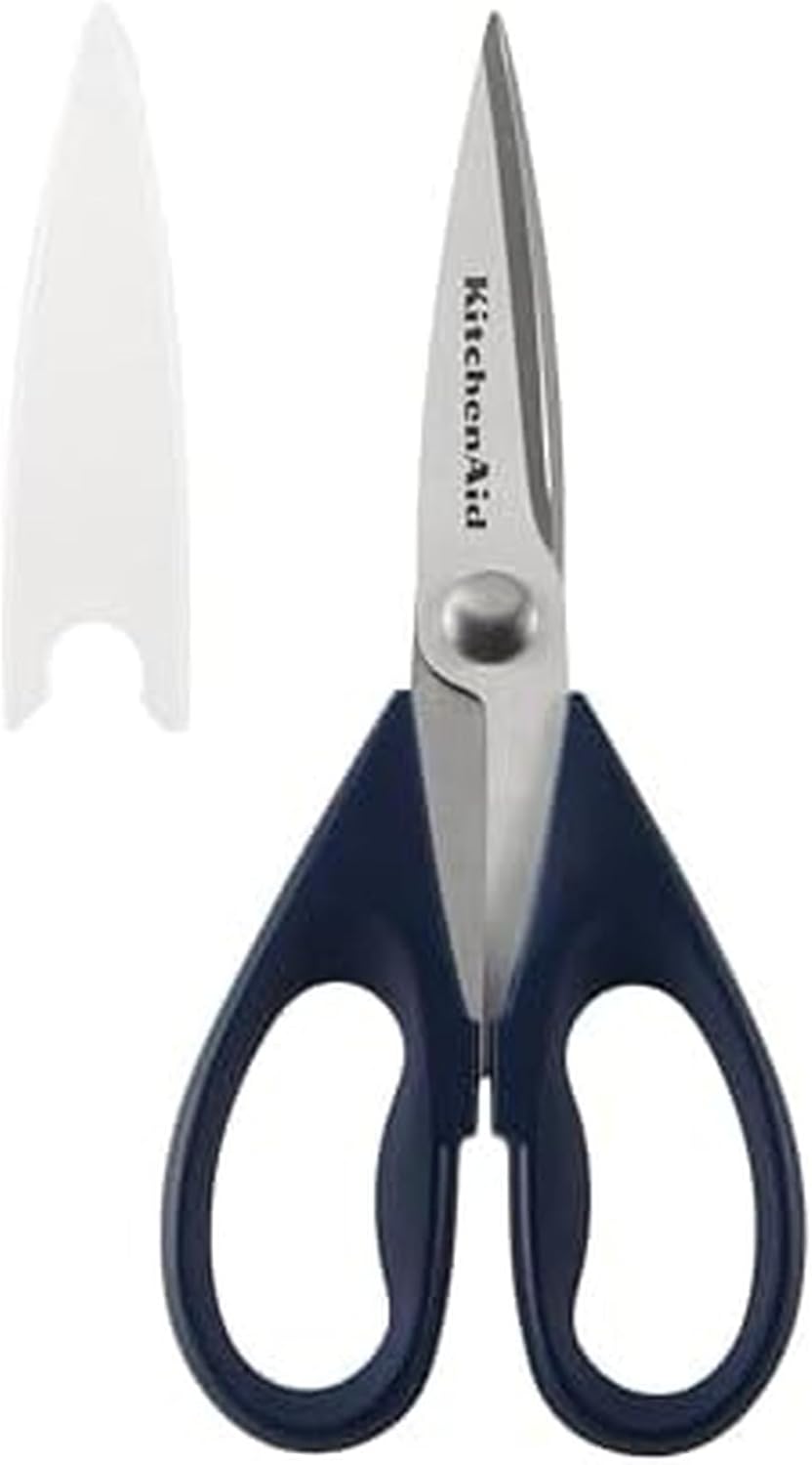 KitchenAid Kitchen Shears - Durable Stainless Steel Scissors with Soft Grip Handle | 8.72 Inch, Black