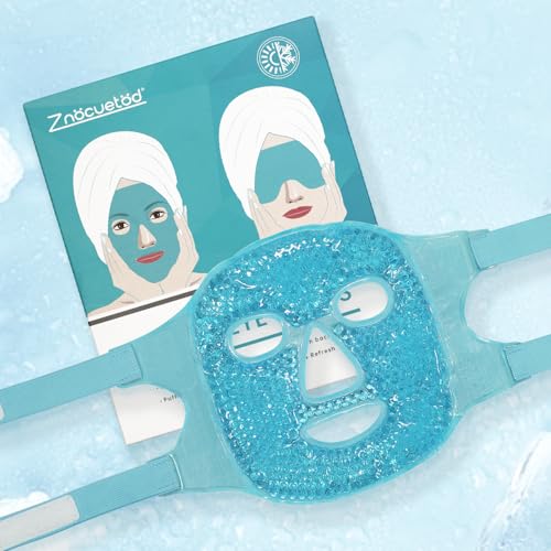 ZN?CUET?D Cold Face Eye Mask Ice Pack Reduce Facial Puff, Dark Circles, Hot Cold Compress Pack, Face SPA Gift for Woman Sleeping, Pressure, Headaches, Skin Care, Post Laser Cosmetic Care, Reversible