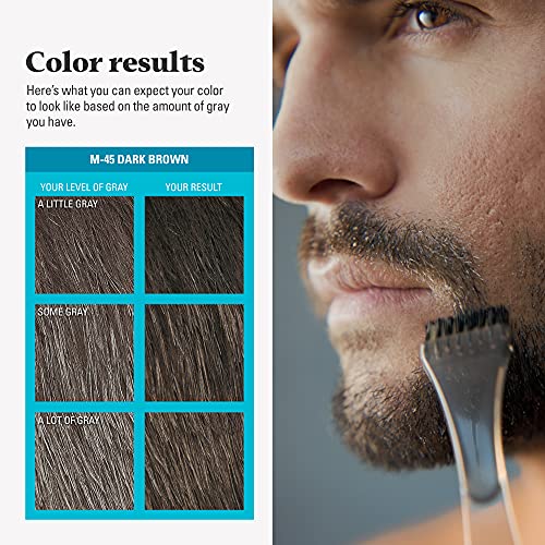 Just For Men Mustache & Beard Dye, Dark Brown M-45 with Keratin