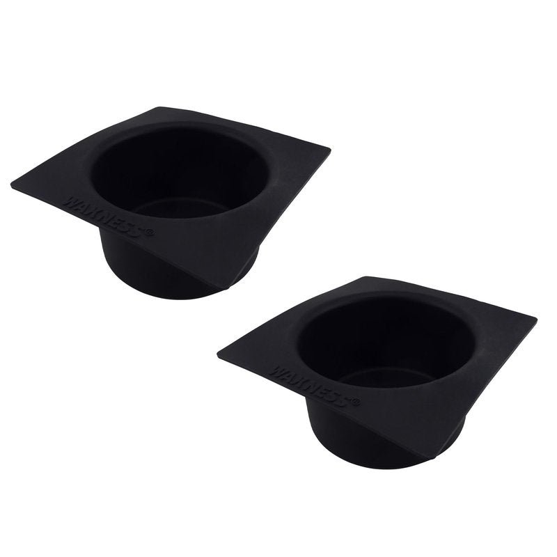 Waxness Non-Stick Silicone Bowl Inserts for Wax Warmers – Black, Fits 1 lb Warmers (WN-5001 & WN-5002), Pack of 2, Easy Clean Flexible Wax Pot Liners for Professional Use.