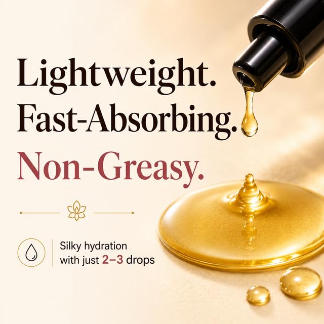 Ayurveda Face Oil for Dry & Mature Skin | Hydrating Serum with Gotukola & Licorice