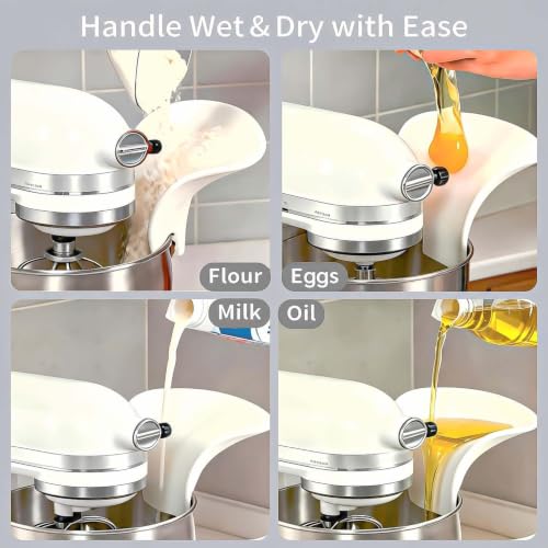 Silicone Flour Funnel for KitchenAid Stand Mixer - Easy Pour Spout