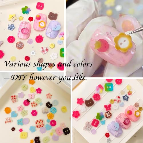 3D Button Nail Mold - Silicone Craft Tool for Charms & Accessories