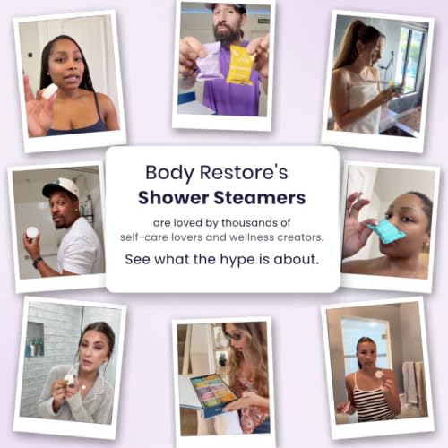 BodyRestore Shower Steamers Aromatherapy - Spring Botanical Mix 6 Pack