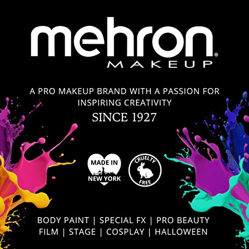Mehron Skeleton Tri-Color Face Paint Palette - 10 Shades for Halloween