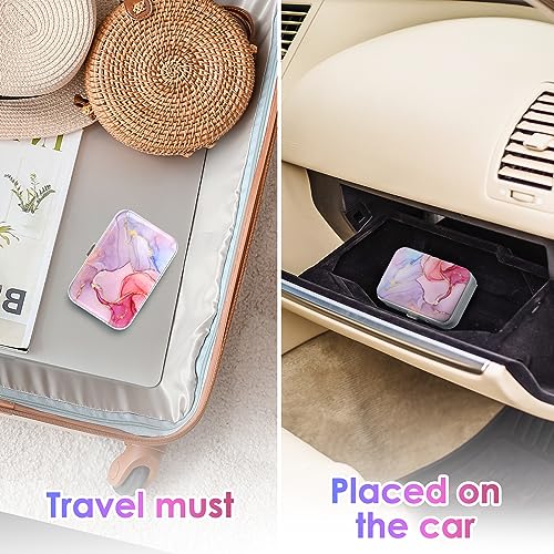 Portable Dental Floss Case - Pink Marble Travel Dispenser