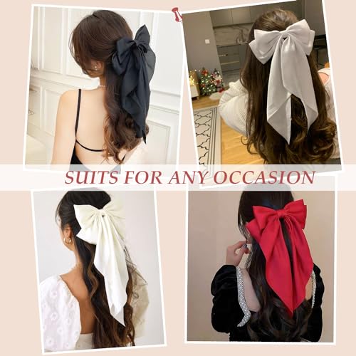 Big Bow Hair Clips for Women & Girls - Non-Slip Claw Clips (5 PCS)