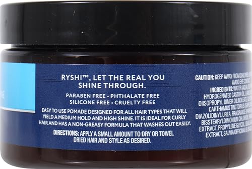 Ryshi Water-Based Pomade, Medium Hold & High Shine, 3.75 oz