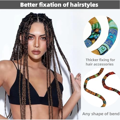 4-Pack Spiral Lock Hair Ties for Dreadlocks - Bendable & Durable