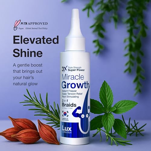 Lux Collection Miracle Growth Hair Oil - 3-in-1 Moisturizing Treatment for All Hair Types