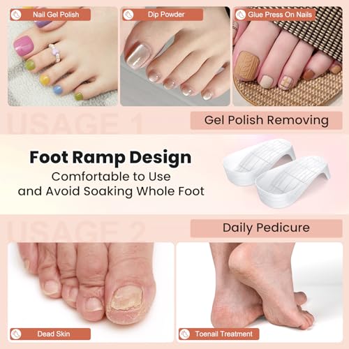 Yokilly Large Toe Nail Soaking Bowl - Acetone-Proof Clear Pedicure Tray