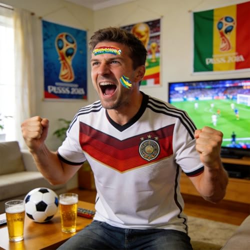 World Cup 2026 Soccer Tattoos, 10 Sheets Oil Painting Style£¬48sheets Temporary Tattoos Country Flag Face Stickers Waterproof National Flag Tattoos,Suitable for fans of all ages a total of 58 pieces