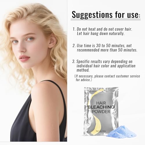 COSMTEK Blue Hair Bleach Powder - Up to 8 Levels of Lift (45g)
