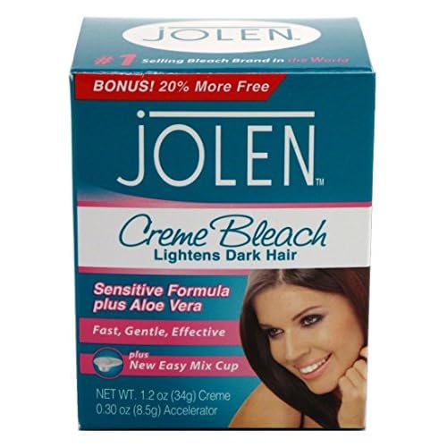 Jolen Creme Bleach Sensitive Formula Plus Aloe Vera 1oz.(pack of 6)