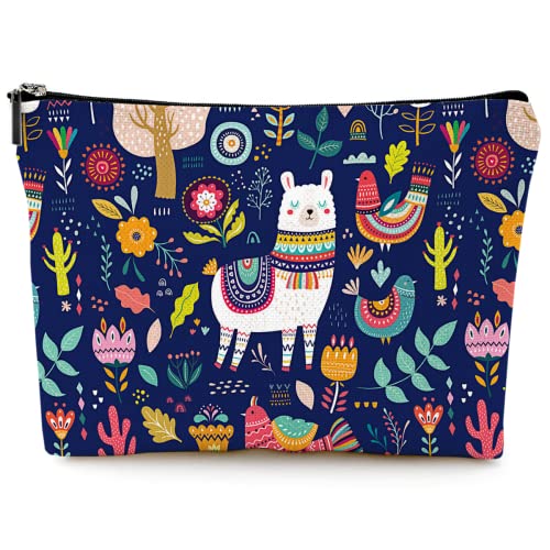 Givotin Waterproof Canvas Makeup Bag - Alpaca Navy Cosmetic Pouch