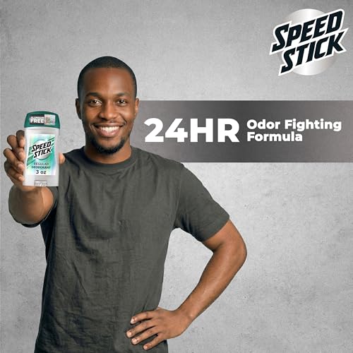 Speed Stick Aluminum Free Men's Deodorant, 24 Hour Odor Protection, Regular, 3 Ounce, 4 Pack