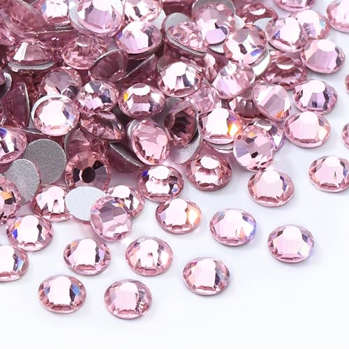 Pink Flatback Rhinestones SS16 (1440pcs) for Nail Art & Crafts