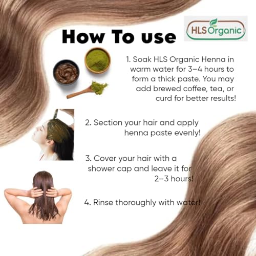 Organic Henna Powder for Natural Hair Coloring 227g - No Chemicals
