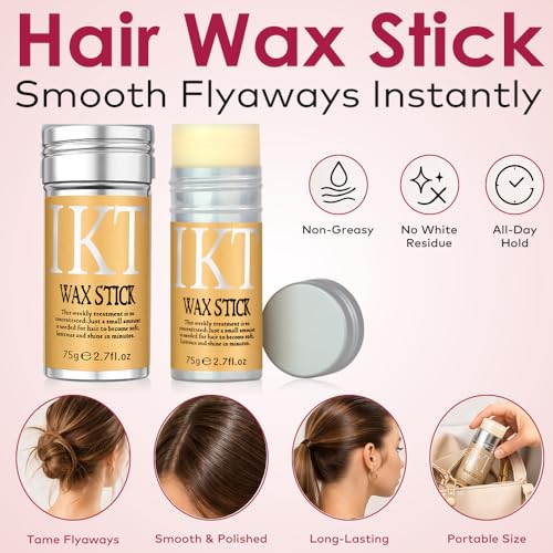 Melous Slick Back Hair Brush Kit 5PCS with Wax Stick & Styling Tools