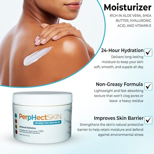 PerpHectSKIN Dry Skin Relief Cream with Cupuau & Shea Butter - 8 Oz