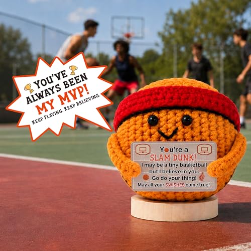Handmade Crochet Basketball - Inspirational Gift for Men